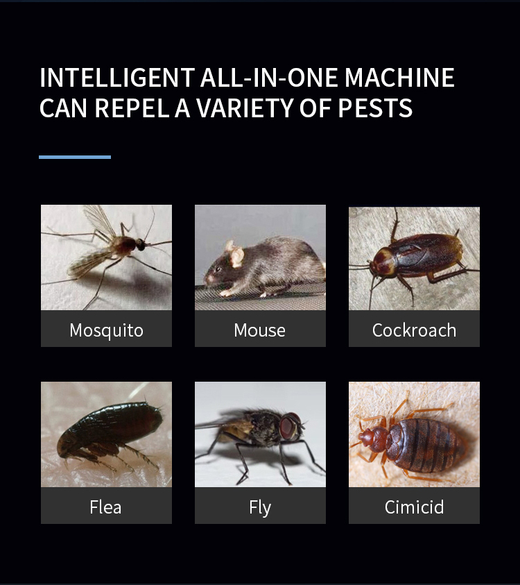 AI Intelligent Dual Frequency Sonic Insect Repeller YQ-WS-03 