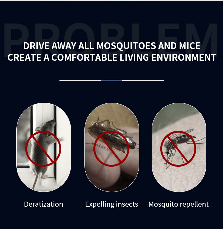 AI Intelligent Dual Frequency Sonic Insect Repeller YQ-WS-03 