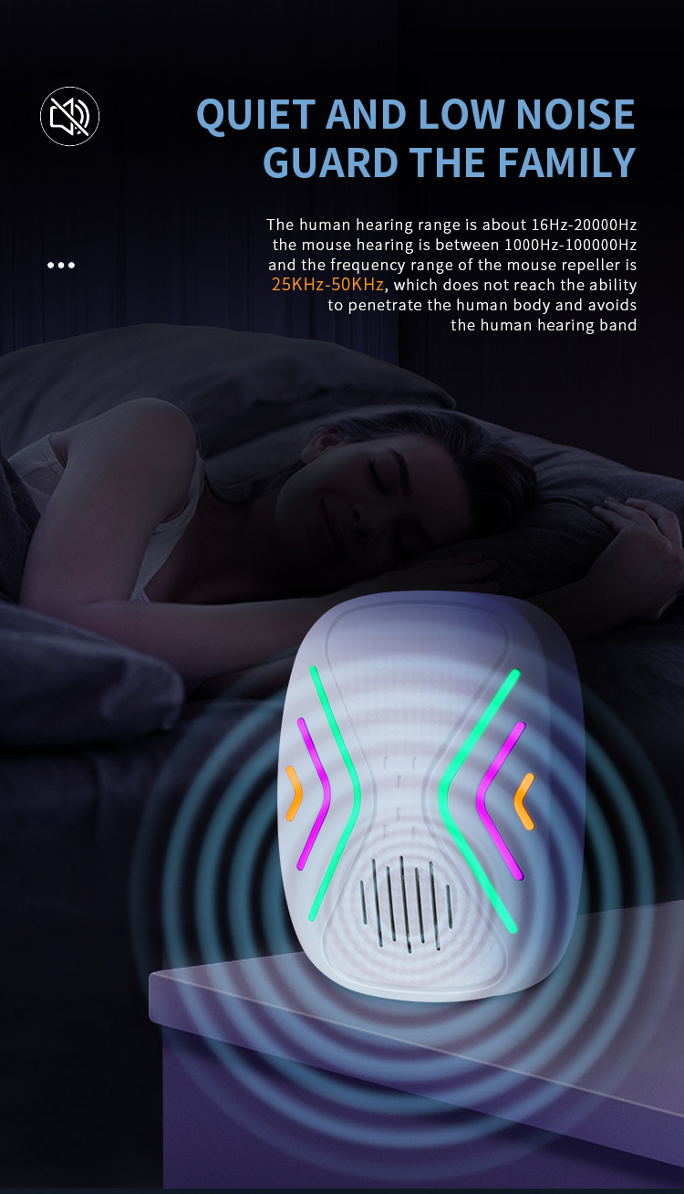AI Intelligent Dual Frequency Sonic Insect Repeller YQ-WS-03 