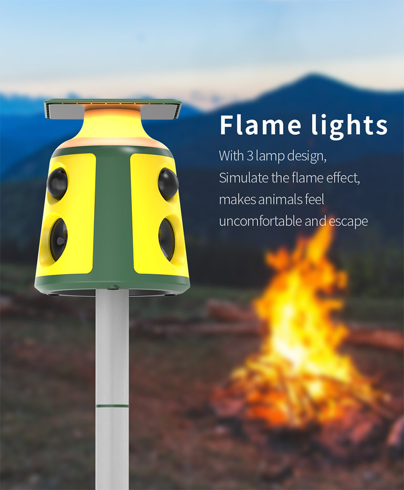 360° Solar-Powered Ultrasonic Animal Repeller