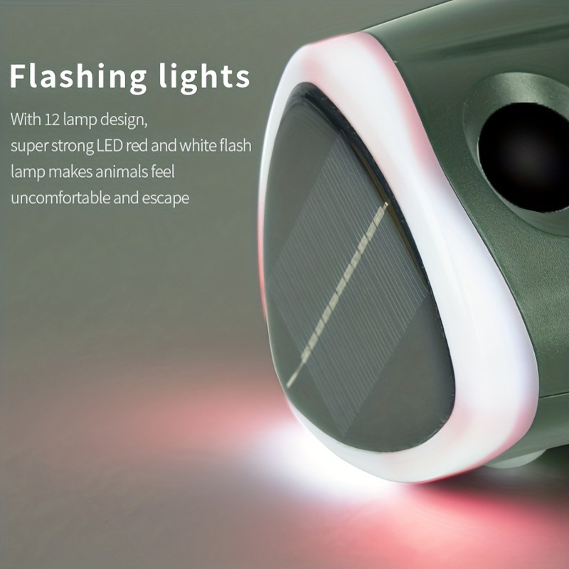 360° Solar-Powered Ultrasonic Animal Repeller
