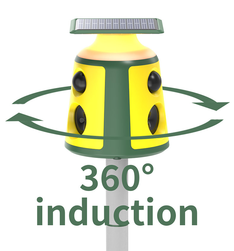 360° Solar-Powered Ultrasonic Animal Repeller