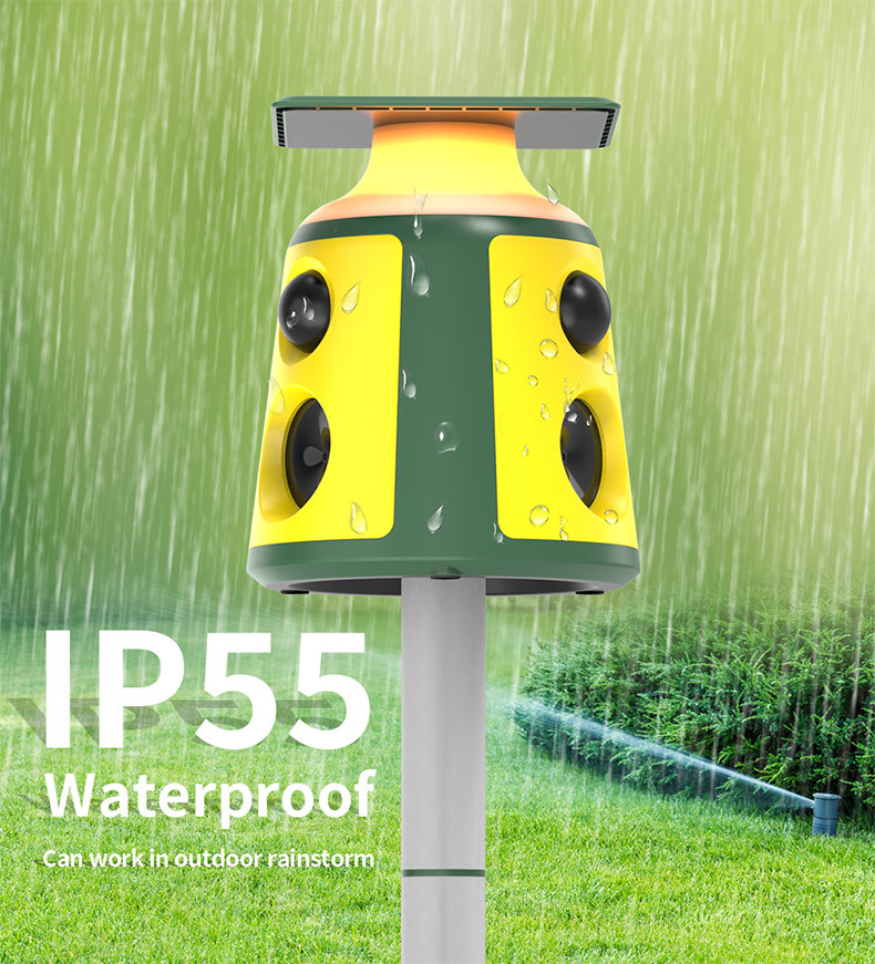 360° Solar-Powered Ultrasonic Animal Repeller