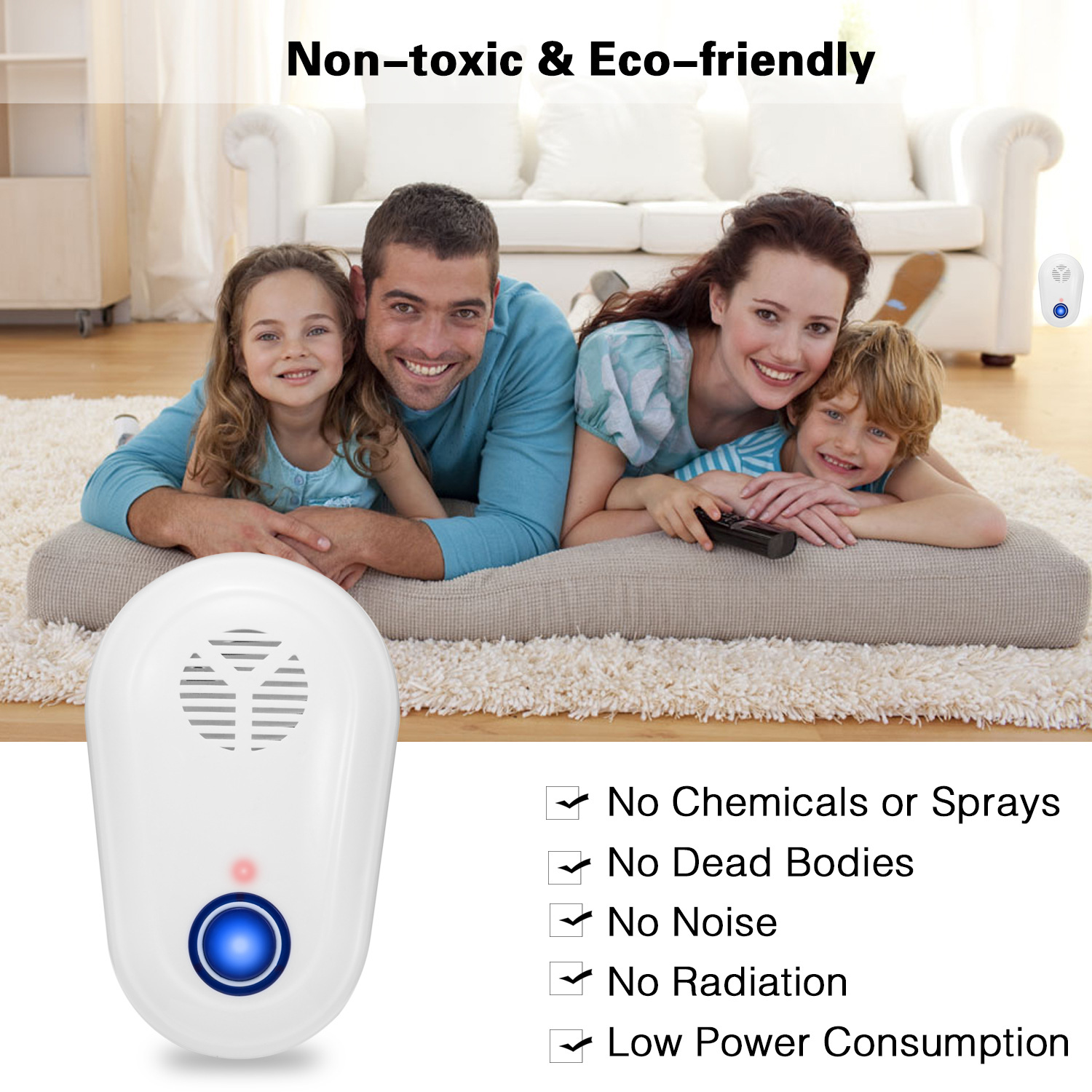 Multi-Function Ultrasonic Rodent Repeller and Mosquito Repeller