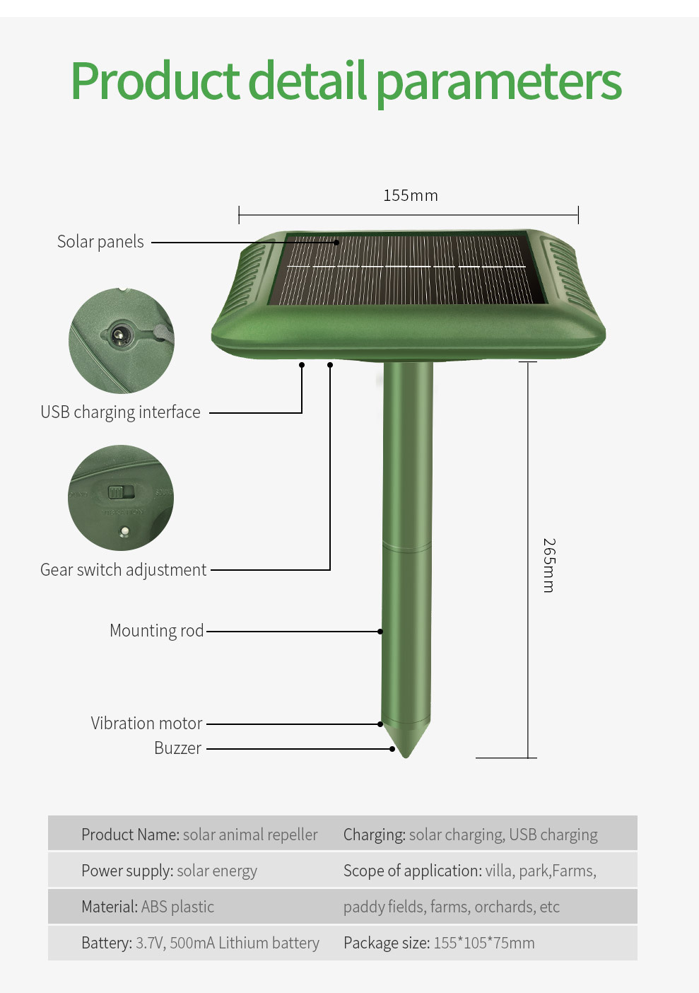 Solar-Powered Snake and Rodent Repeller