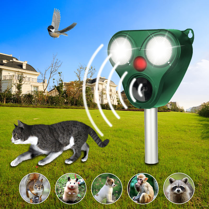 Solar-Powered Ultrasonic Animal Repeller