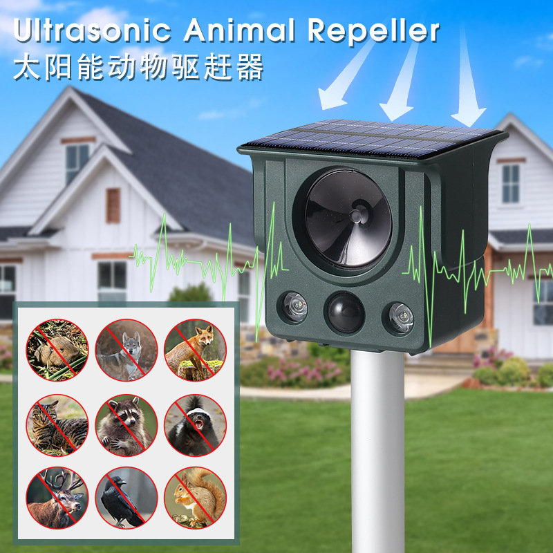 Solar-Powered Ultrasonic Animal Repeller
