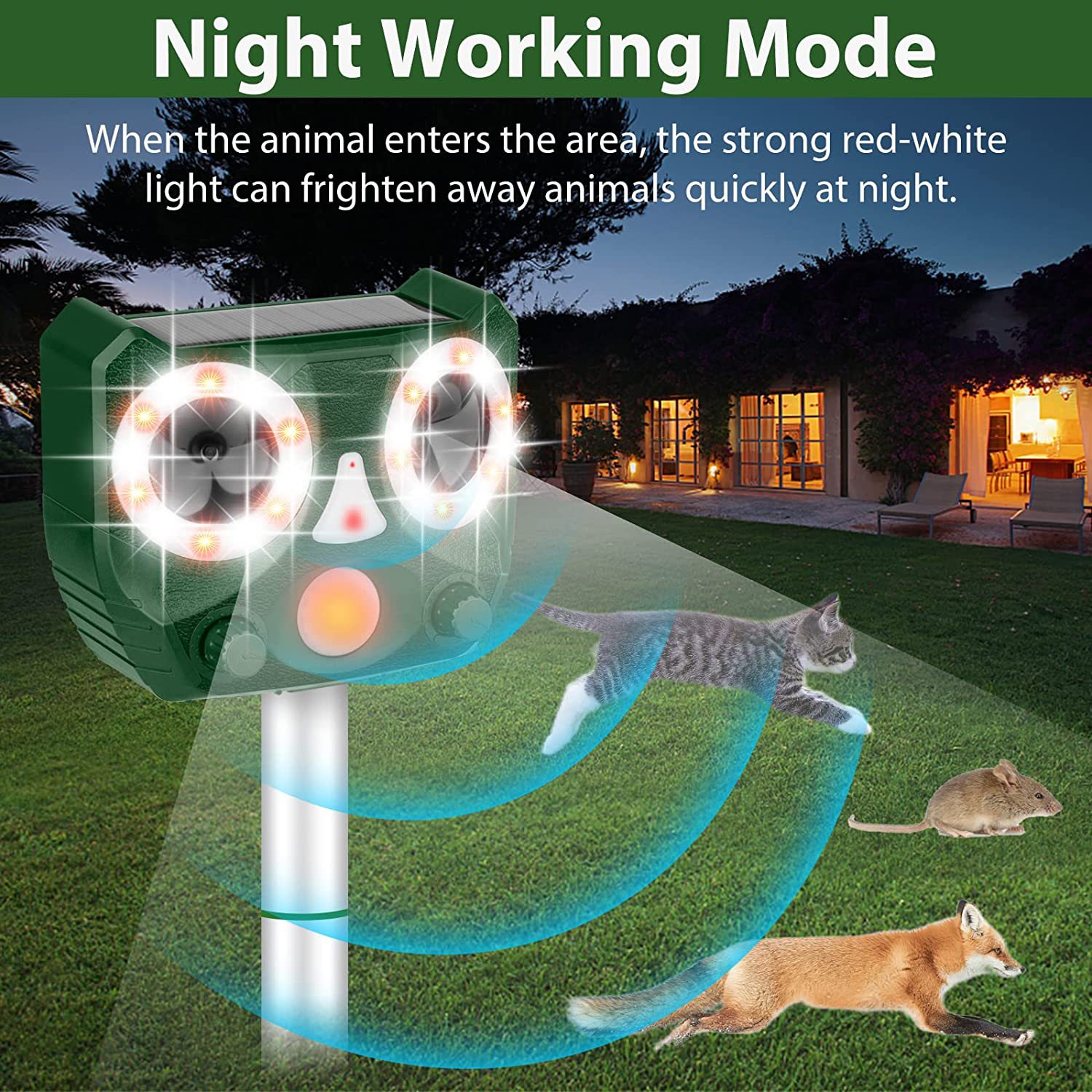 Solar-Powered Ultrasonic Animal Repeller