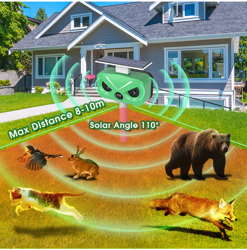 Solar-Powered Ultrasonic Animal Repeller
