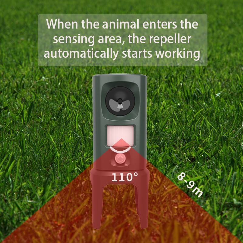 Solar-Powered Ultrasonic Animal Repeller