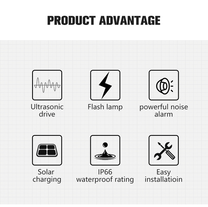 Solar-Powered Ultrasonic Animal Repeller