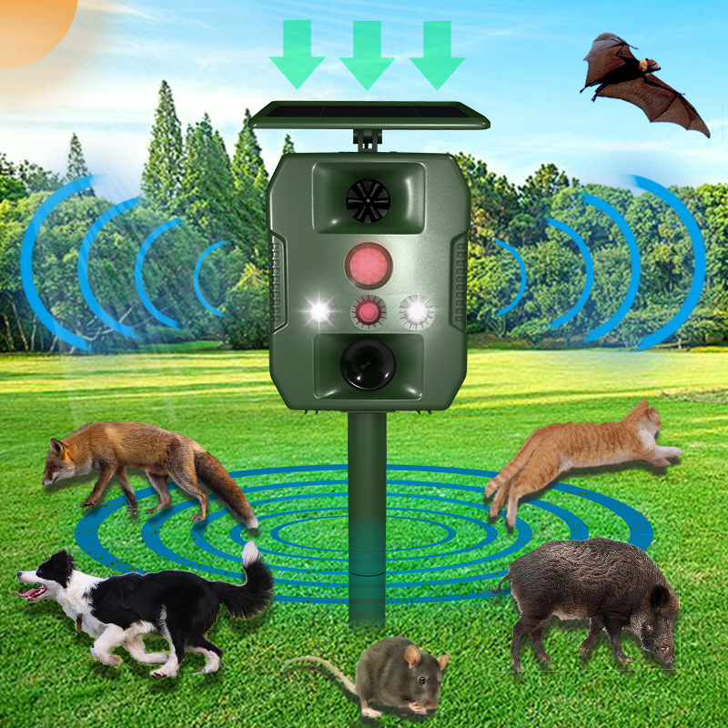 Solar-Powered Ultrasonic Animal Repeller