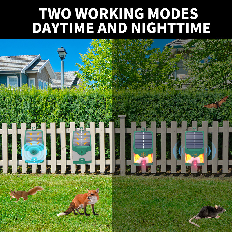 Solar-Powered Ultrasonic Animal Repeller