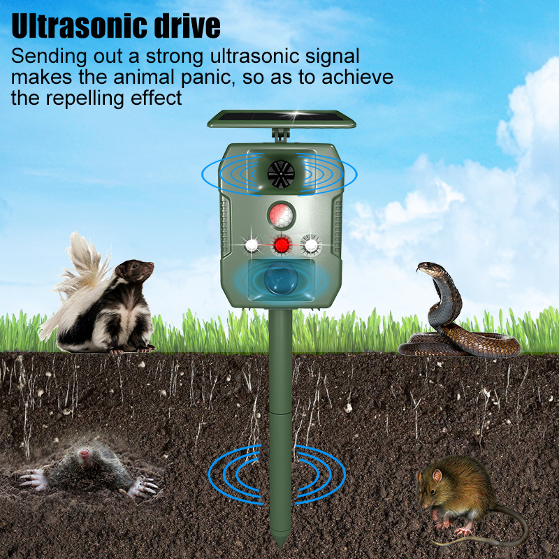 Solar-Powered Ultrasonic Animal Repeller
