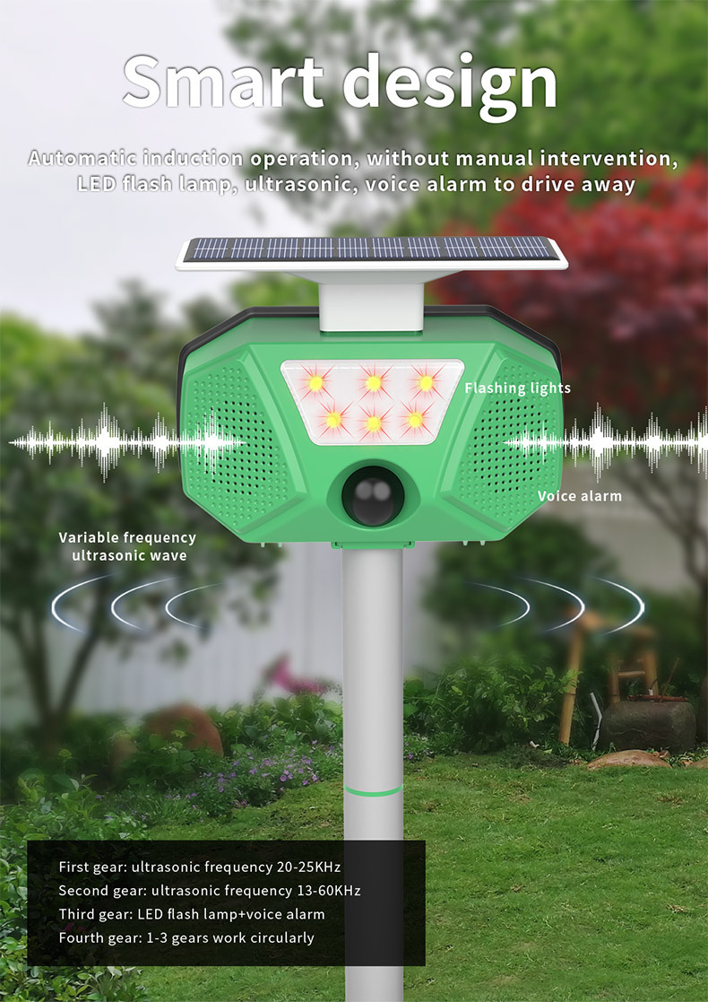 Solar-Powered Ultrasonic Animal Repeller