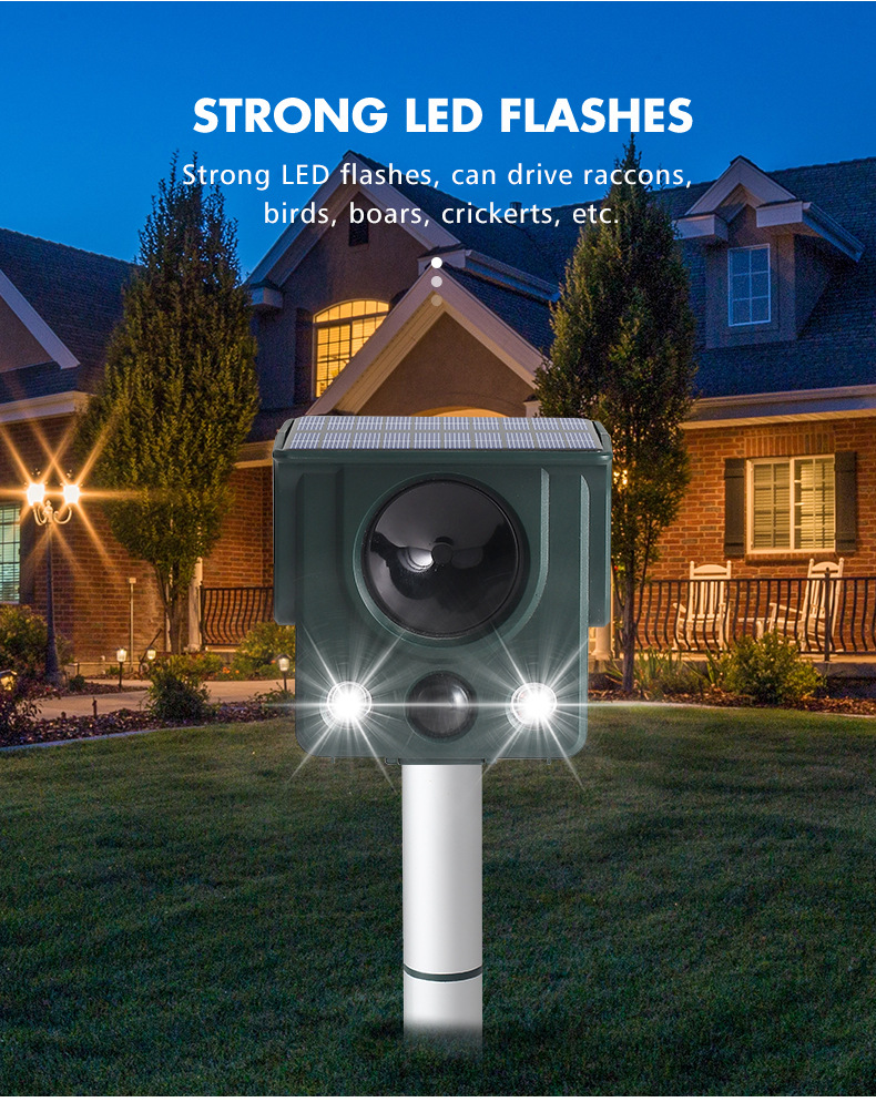 Solar-Powered Ultrasonic Animal Repeller