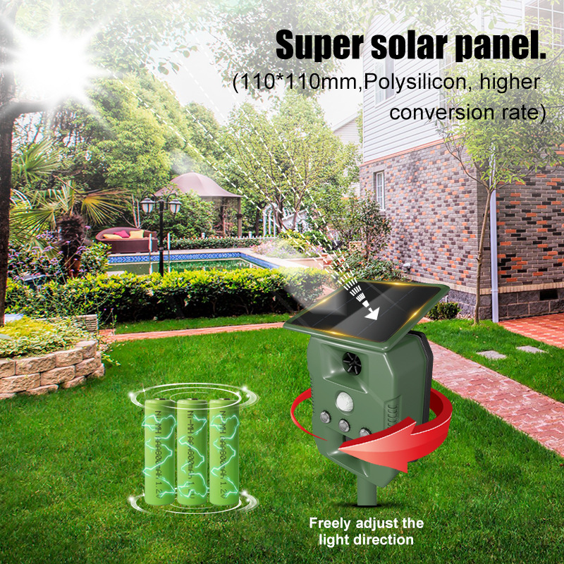 Solar-Powered Ultrasonic Animal Repeller
