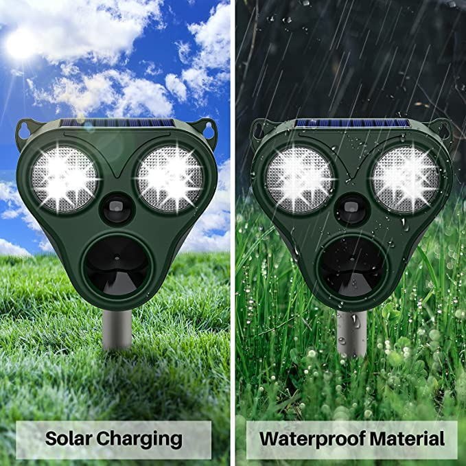 Solar-Powered Ultrasonic Animal Repeller