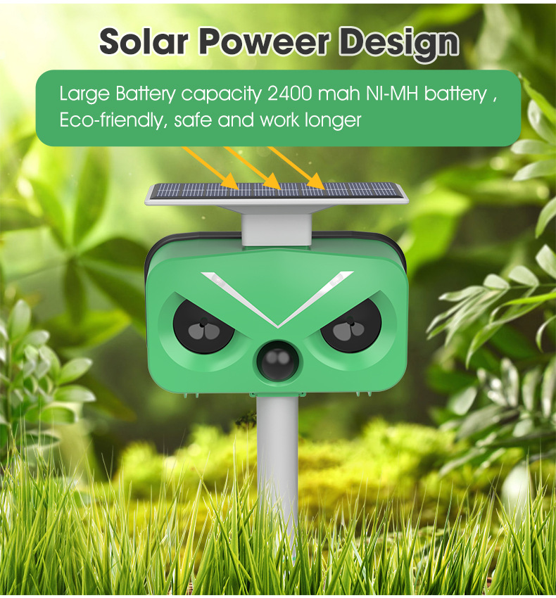 Solar-Powered Ultrasonic Animal Repeller