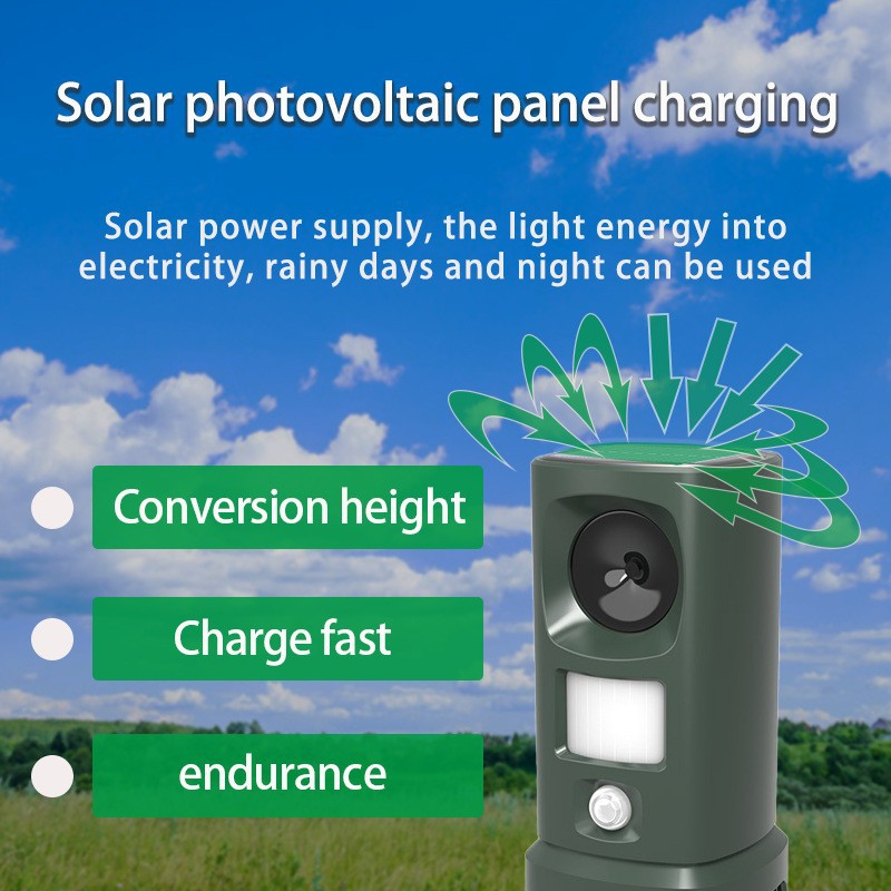 Solar-Powered Ultrasonic Animal Repeller