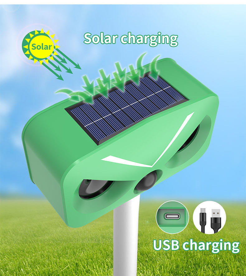 Solar-Powered Ultrasonic Animal Repeller