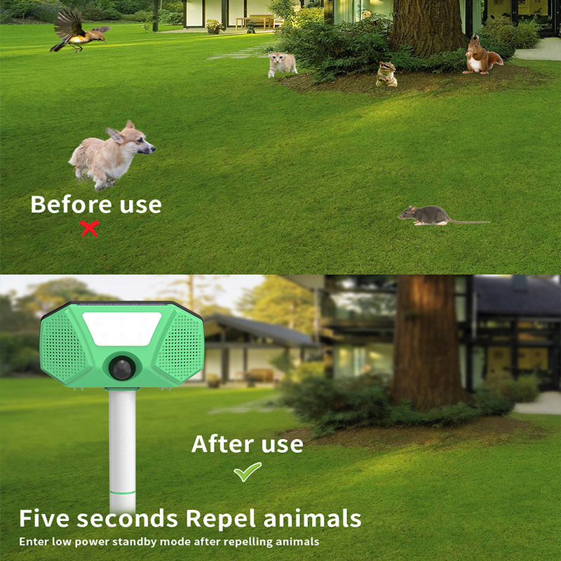 Solar-Powered Ultrasonic Animal Repeller