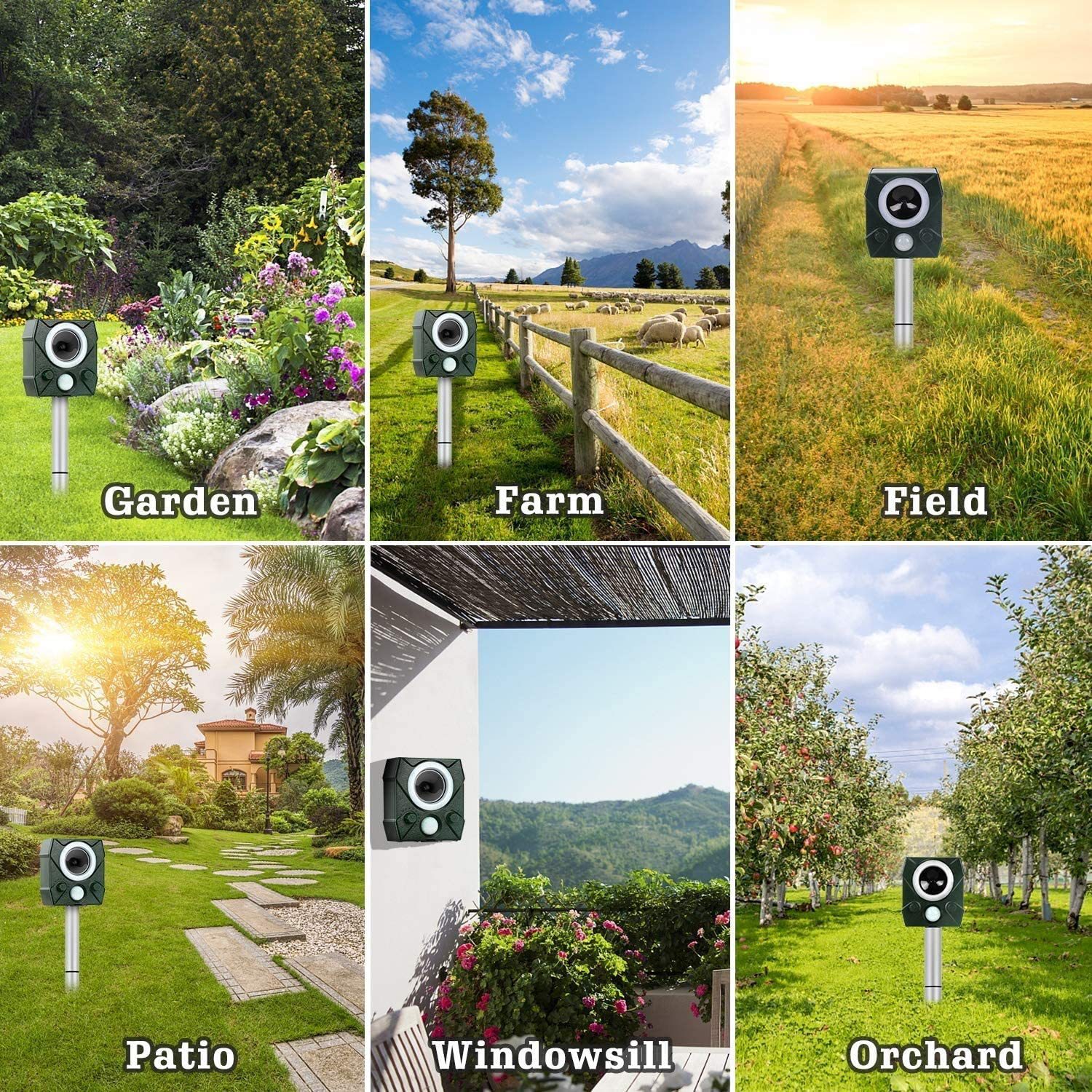 Solar-Powered Ultrasonic Animal Repeller
