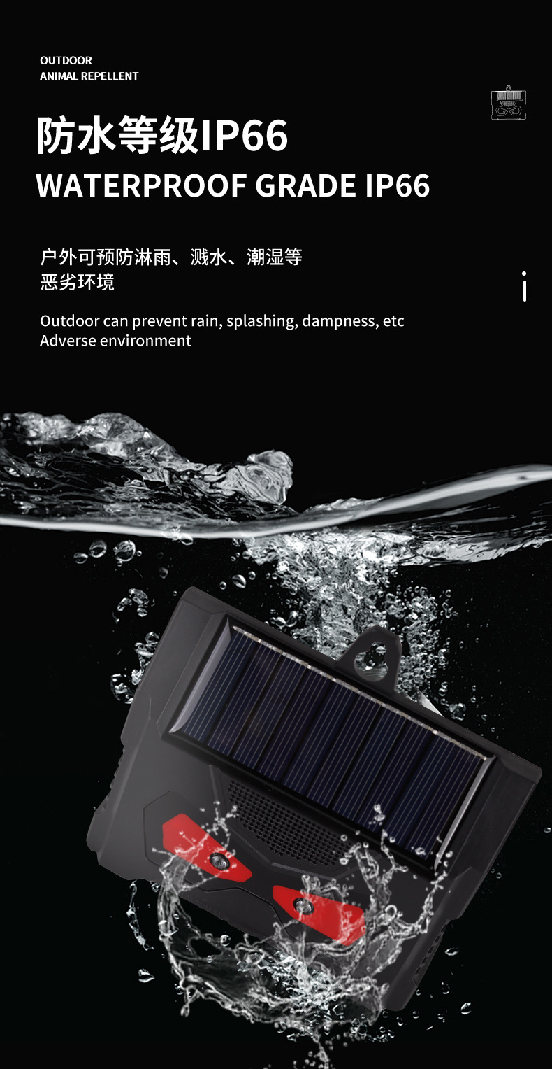 Solar-Powered Ultrasonic Animal Repeller