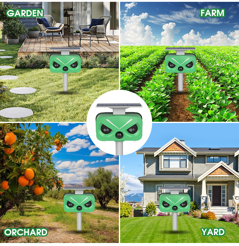 Solar-Powered Ultrasonic Animal Repeller
