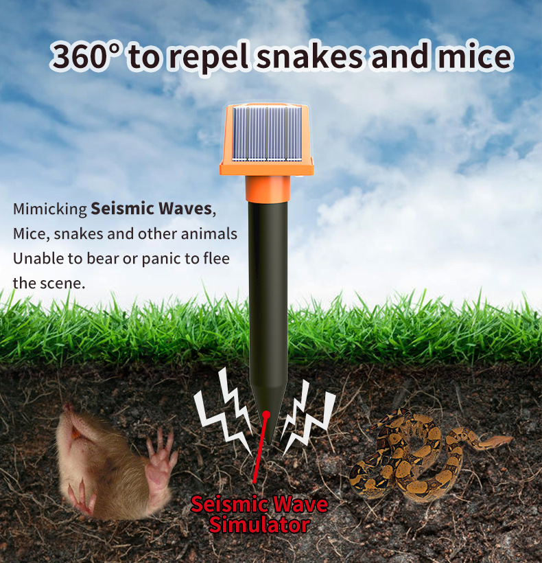 Solar-Powered Ultrasonic Snake and Rodent Repeller