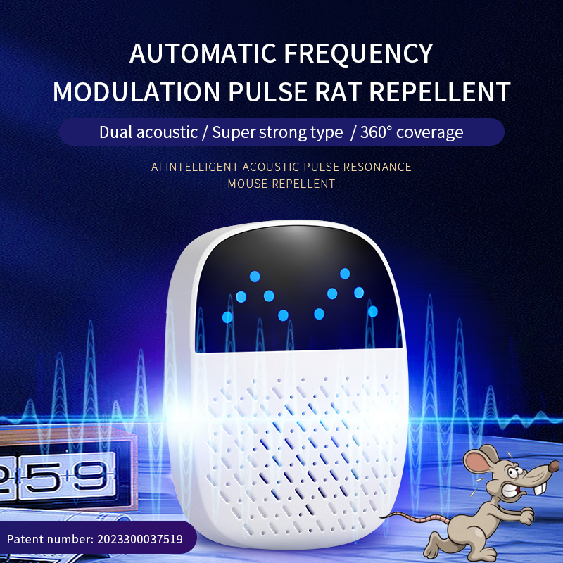 AI Intelligent Sonic Pulse Resonance Rodent Repeller YQ-WS-08