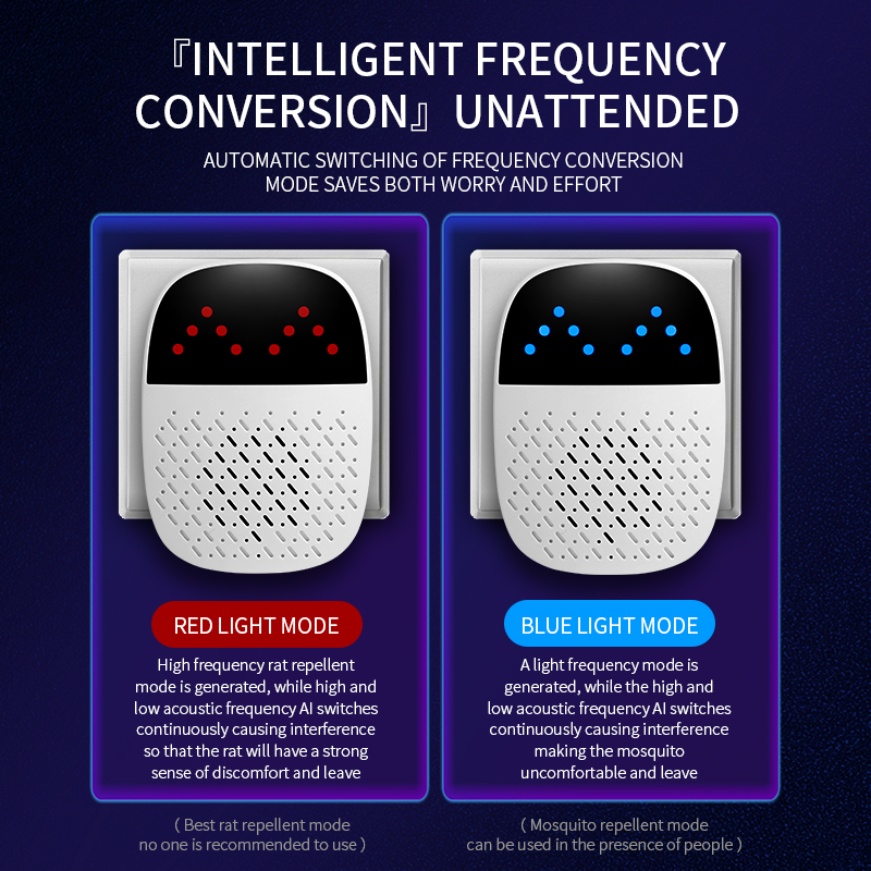 AI Intelligent Sonic Pulse Resonance Rodent Repeller YQ-WS-08