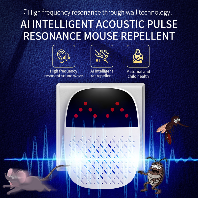 AI Intelligent Sonic Pulse Resonance Rodent Repeller YQ-WS-08