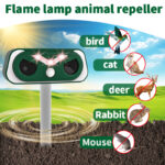 Solar-powered ultrasonic animal repeller YQ-DW-202