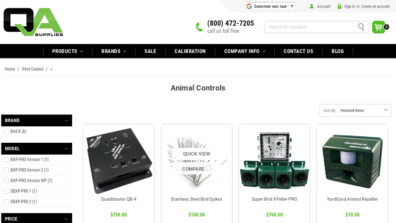 Animal Control Products | QA Supplies
