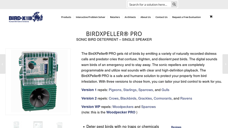 BirdXPeller® PRO | Sonic Bird Control | Scare Birds