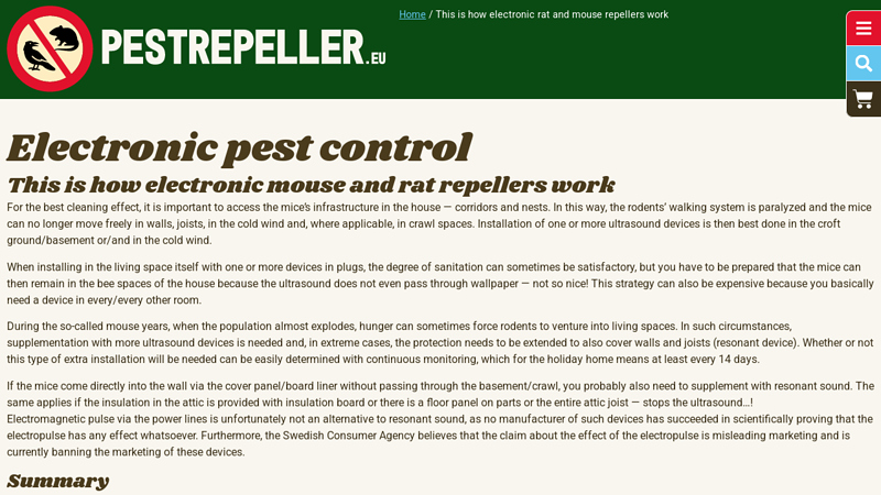 This is how electronic rat and mouse repellers work - Pestrepeller.eu