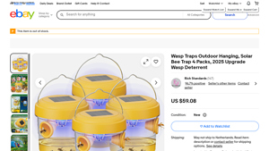 Wasp Traps - Solar Bee Trap 4 Packs
