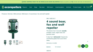 Ecorepellers - 4 Sound Boar, Fox and Wolf Repeller