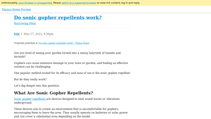 Thanos Home - Sonic Gopher Repellents
