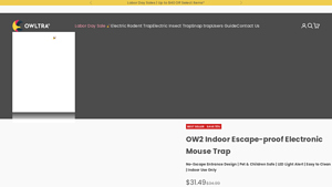 Hiowltra - OW2 Indoor Escape-proof Electronic Mouse Trap
