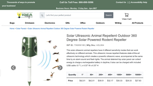 IdeaStage - Solar Ultrasonic Animal Repellent