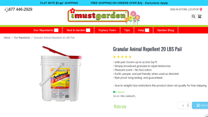 IMustGarden - Granular Animal Repellent 20 lb Pail