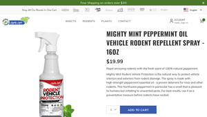Mighty Mint - Vehicle Rodent Repellent Peppermint Spray