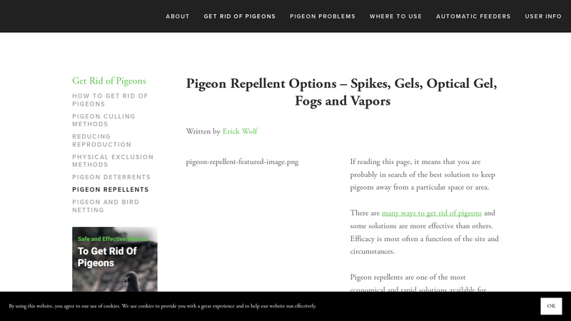 How to get rid of pigeons - pigeon repellent - OvoControl