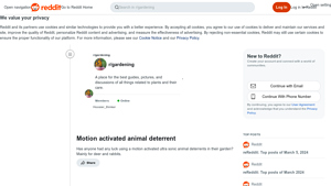 Reddit - Motion Activated Animal Deterrents