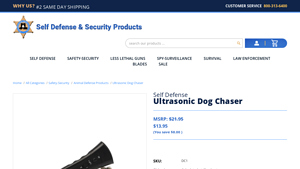J&L Self Defense Products - Ultrasonic Dog Chaser
