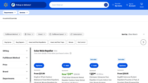 Walmart - 8 Pack Solar Mole Repellent