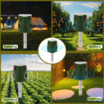 360° Solar-Powered Ultrasonic Animal Repeller