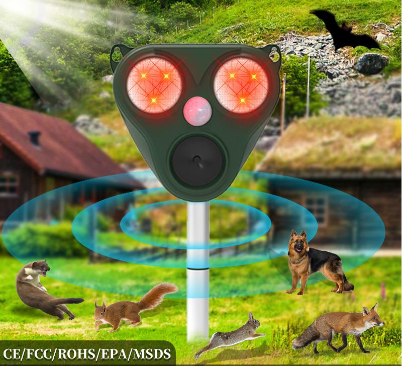 Solar-Powered Ultrasonic Animal Repeller